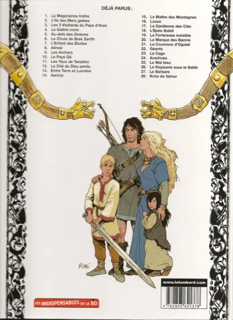 Verso de l'album Thorgal Tome 1 La Magicienne trahie