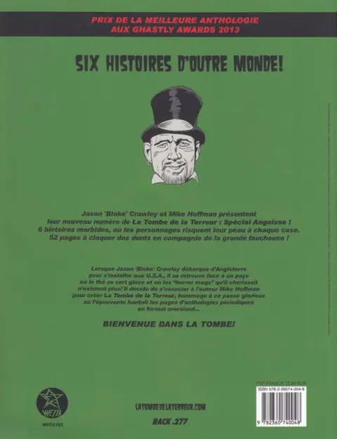 Verso de l'album La Tombe de la terreur Tome 3 Six histoires morbides !