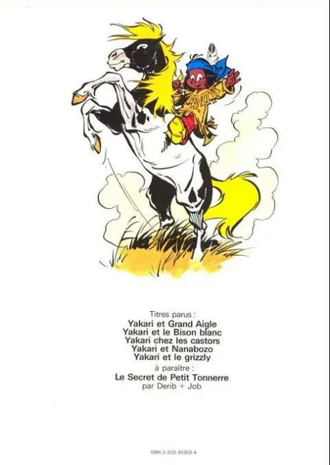 Verso de l'album Yakari Tome 3 Yakari chez les castors