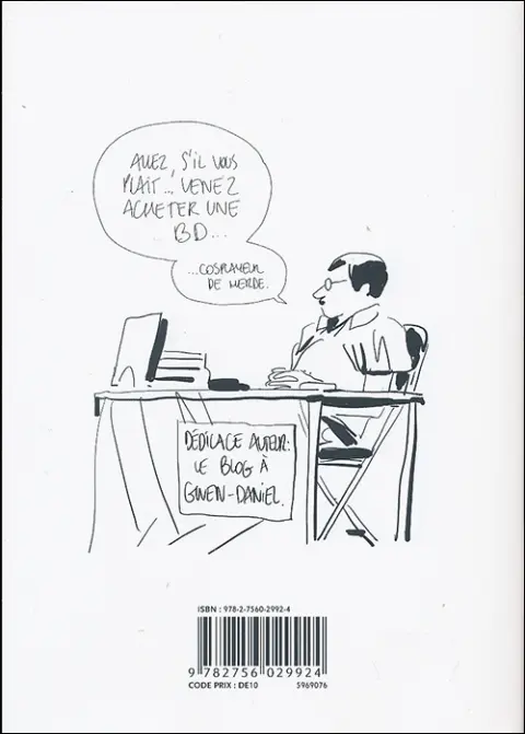 Verso de l'album Bastien Vivès Tome 6 La Bande Dessinée