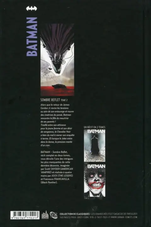 Verso de l'album Batman : Sombre reflet Tome 2