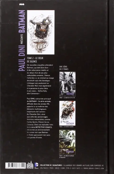 Verso de l'album Batman Tome 2 Le cœur de silence
