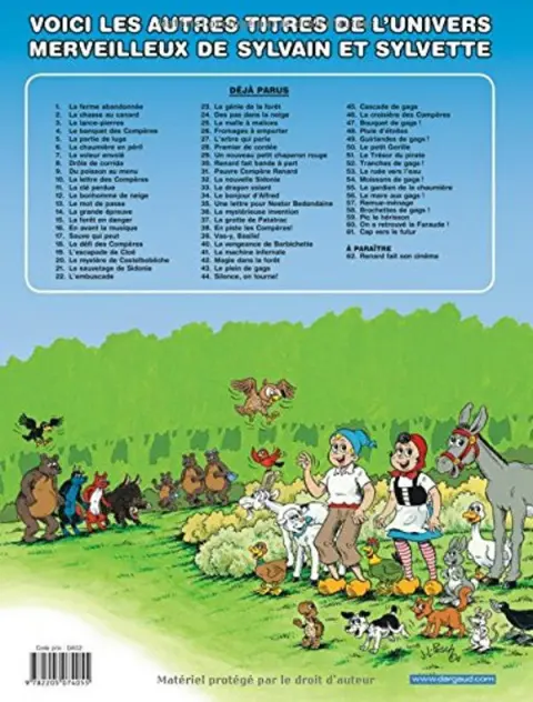 Verso de l'album Sylvain et Sylvette Tome 61 Cap vers le futur