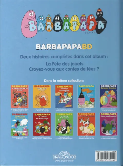 Verso de l'album Barbapapa Tome 11 La Fête des jouets