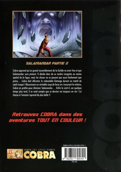 Verso de l'album Cobra - The Space Pirate Salamandar - Partie 2