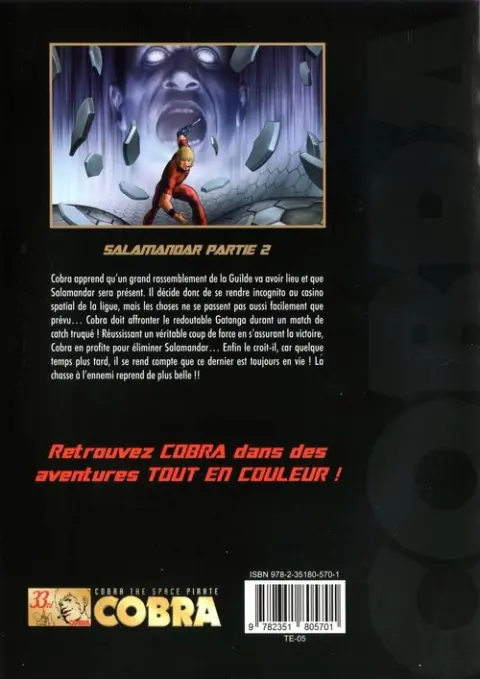 Verso de l'album Cobra - The Space Pirate Salamandar - Partie 2