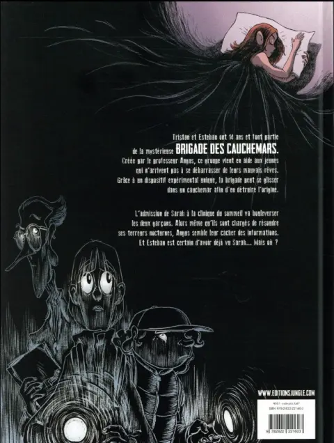 Verso de l'album La Brigade des cauchemars Tome 1 Sarah