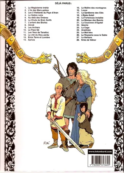 Verso de l'album Thorgal Tome 24 Arachnéa
