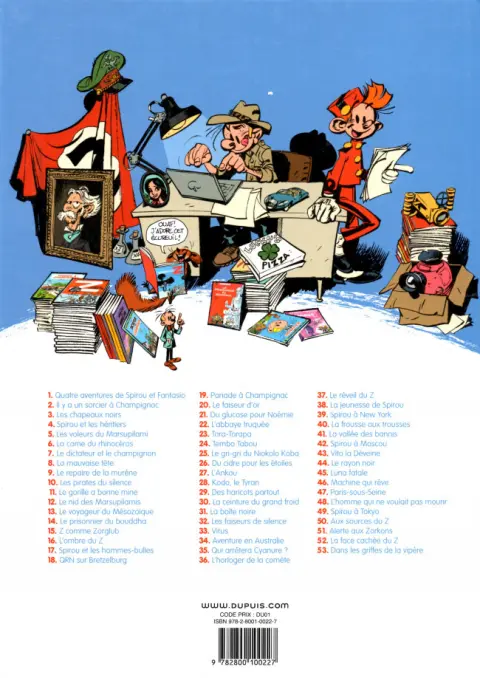 Verso de l'album Spirou et Fantasio Tome 20 le faiseur d'or