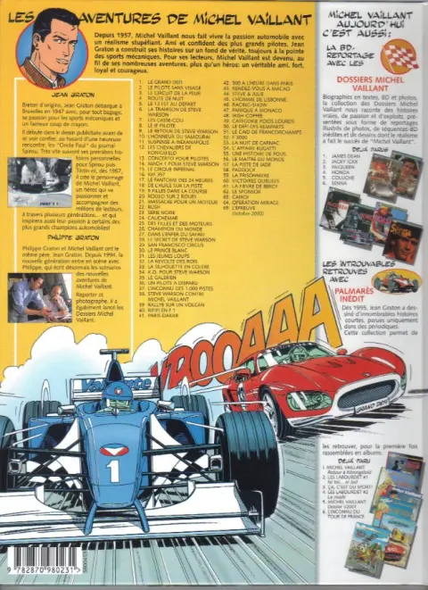 Verso de l'album Michel Vaillant Tome 57 La piste de jade