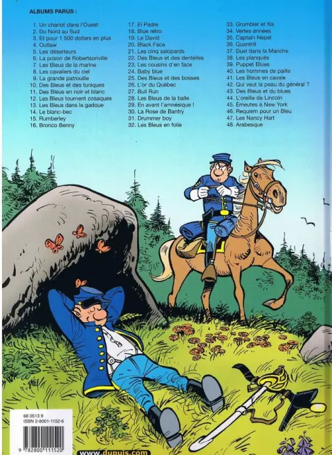 Verso de l'album Les Tuniques Bleues Tome 23 Les cousins d'en face