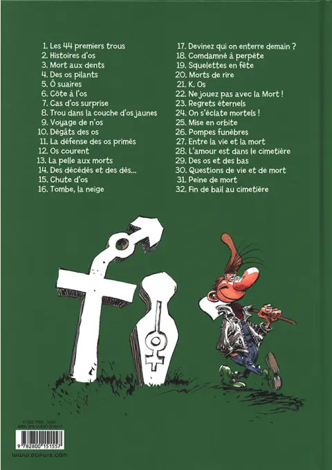 Verso de l'album Pierre Tombal Tome 28 L'amour est dans le cimetière