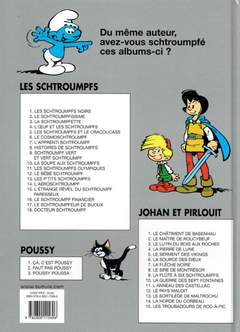 Verso de l'album Les Schtroumpfs Tome 13 Les p'tits Schtroumpfs