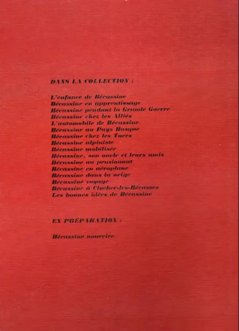 Verso de l'album Bécassine Tome 11 Les Bonnes Idées de Bécassine