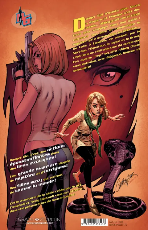 Verso de l'album Danger Girl Renégate