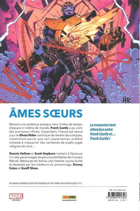 Verso de l'album Cosmic Ghost Rider - La vengeance du Ghost Rider cosmique