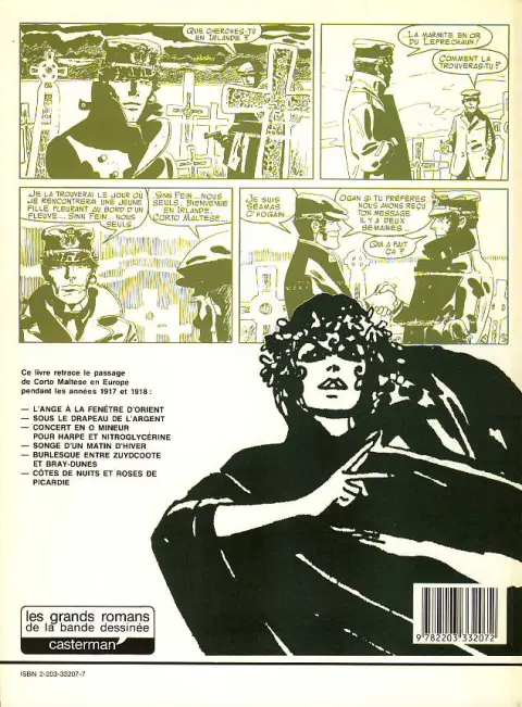 Verso de l'album Corto Maltese Tome 6 Les celtiques