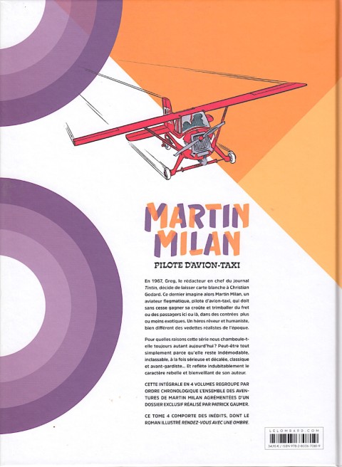 Verso de l'album Martin Milan 2ème Série 4 Intégrale