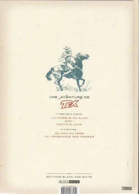 Verso de l'album Tex 3 Captain Jack
