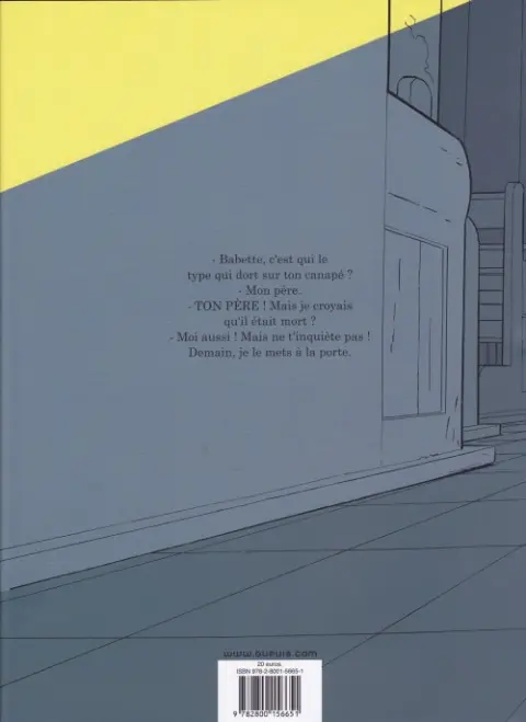 Verso de l'album Jérôme K. Jérôme Bloche Tome 23 Post Mortem