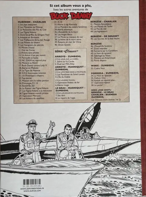 Verso de l'album Buck Danny «Classic» Cap sur les Andes