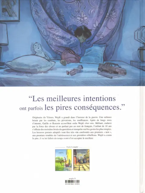 Verso de l'album L'Adoption Tome 3 Wajdi