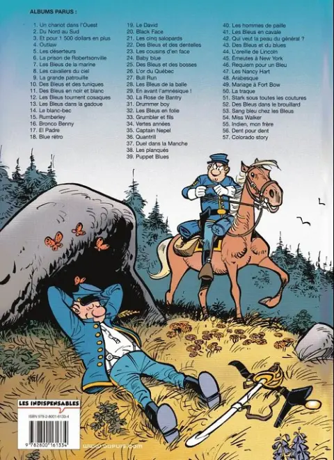 Verso de l'album Les Tuniques Bleues Tome 51 Stark sous toutes les coutures