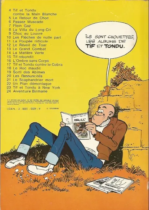 Verso de l'album Tif et Tondu Tome 20 Les ressuscités