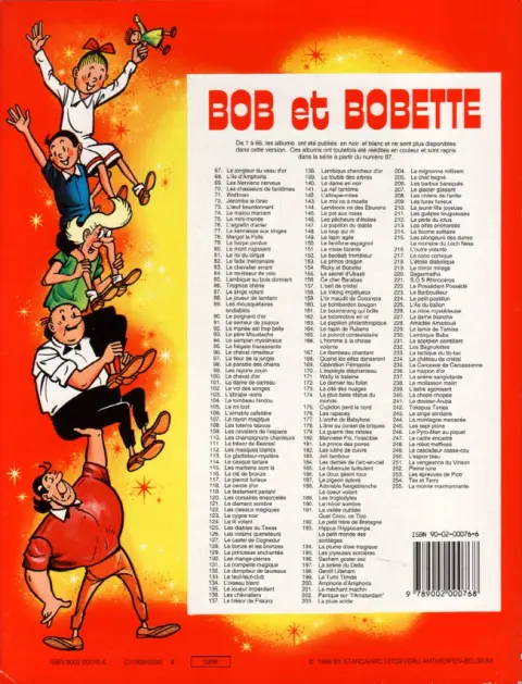 Verso de l'album Bob et Bobette Tome 91 Le semeur de joujoux