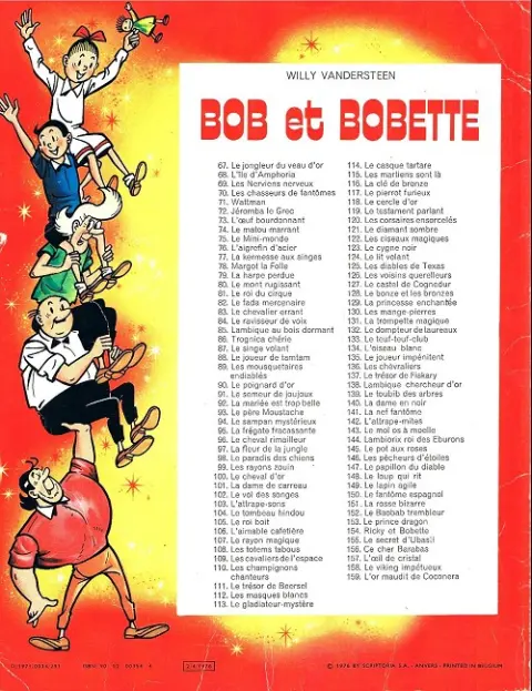 Verso de l'album Bob et Bobette Tome 126 Les voisins querelleurs