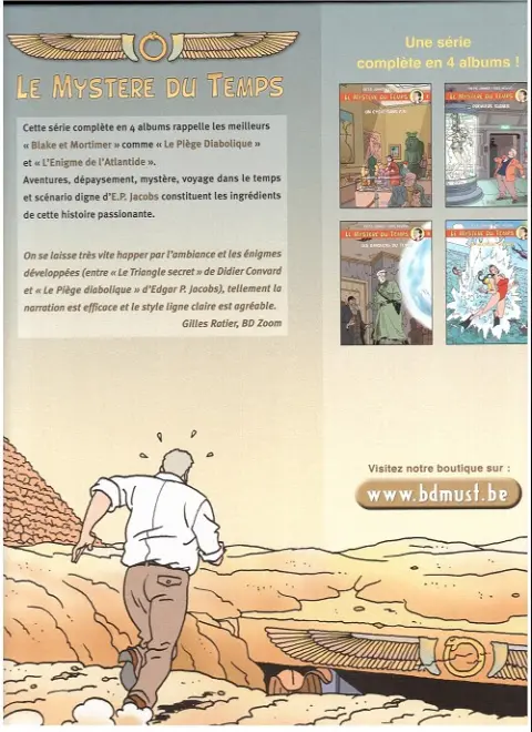 Verso de l'album Le Mystère du Temps Tome 3 Les gardiens du temps
