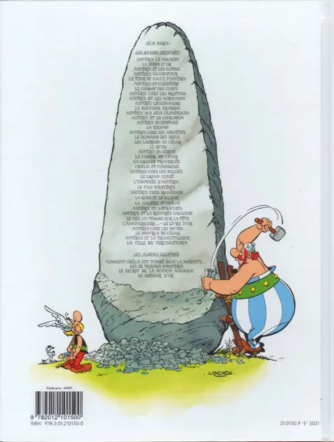Verso de l'album Astérix Tome 18 Les lauriers de César