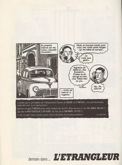 Verso de l'album L'Étrangleur - Nestor Burma Tome 2 L'envahissant cadavre de la plaine Monceau (2)