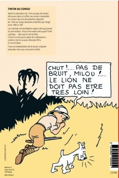 Verso de l'album Tintin Tome 2 Tintin au Congo