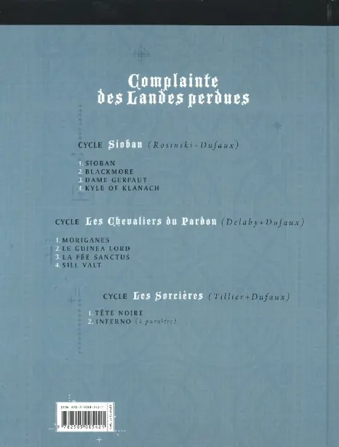 Verso de l'album Complainte des Landes perdues Sioban Tome 4 Kyle of Klanach