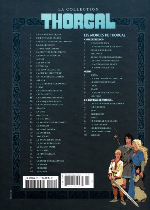 Verso de l'album Thorgal - La collection Tome 19 La forteresse invisible