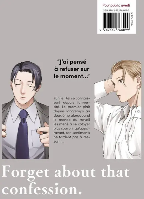 Verso de l'album Forget about that confession.