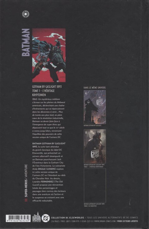 Verso de l'album Batman - Gotham by Gaslight 1893 Tome 1 L'héritage kryptonien