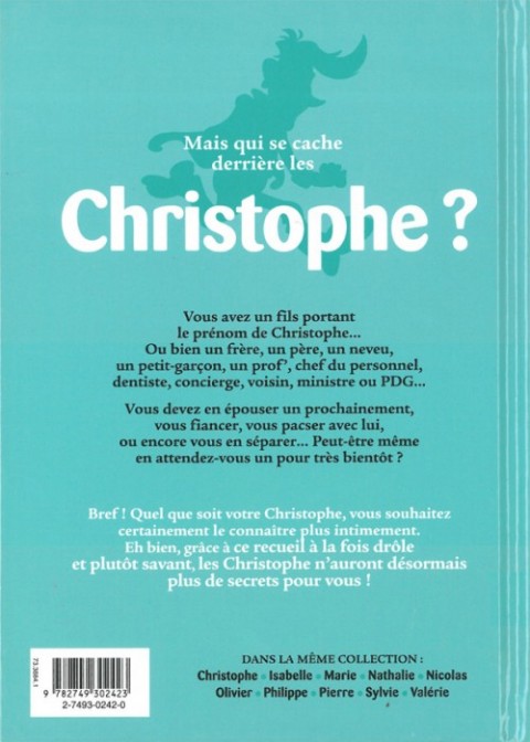 Verso de l'album L'Encyclopédie des prénoms en BD Tome 7 Christophe