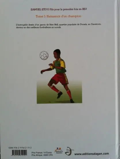Verso de l'album Eto'o Fils Tome 1 Naissance d'un champion