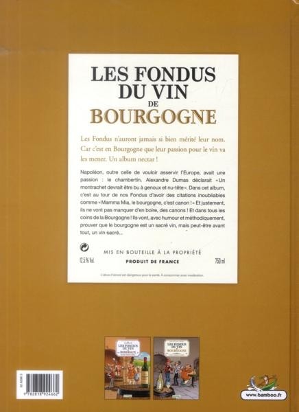 Verso de l'album Les Fondus du vin Tome 1 Bourgogne