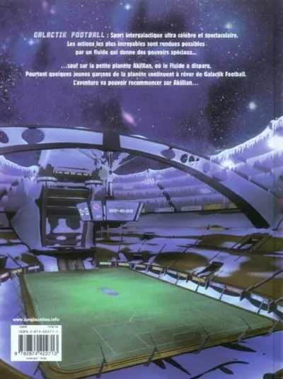 Verso de l'album Galactik football Sur la trace des champions