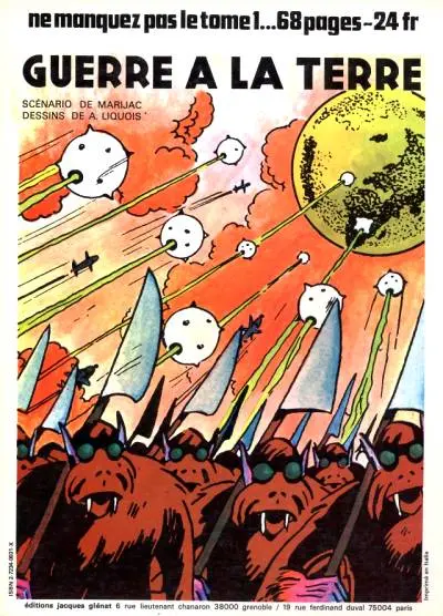 Verso de l'album Guerre à la Terre Tome 2