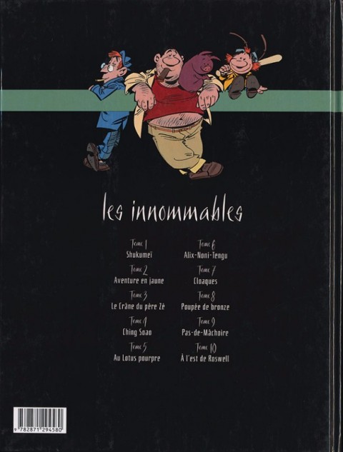 Verso de l'album Les Innommables Tome 10 À l'est de Roswell