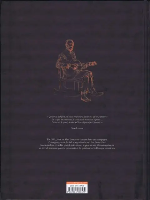 Verso de l'album Lomax Collecteurs de folk songs