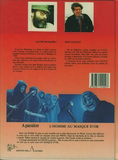 Verso de l'album Lucius Le sourire de la murène