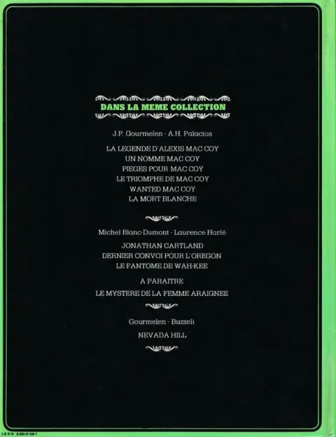 Verso de l'album Mac Coy Tome 6 La mort blanche