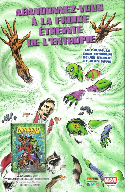 Verso de l'album Marvel Universe Tome 3 Les Catacombes des dieux