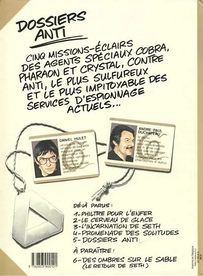 Verso de l'album Pharaon Tome 5 Dossiers Anti