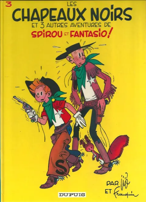 Couverture de l'album Spirou et Fantasio Tome 3 Les chapeaux noirs